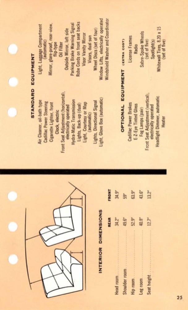 1955 Cadillac Salesmans Data Book Page 45